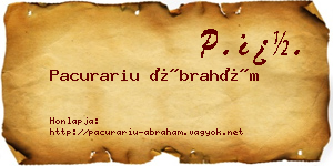 Pacurariu Ábrahám névjegykártya
